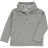 DEVON Terry Towelling Grey Hooded Top