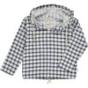 ST.IVES Navy/White Plaid Hooded Top