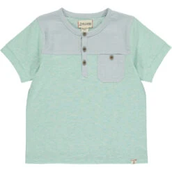 BOARDWALK Pale Blue Panelled Top
