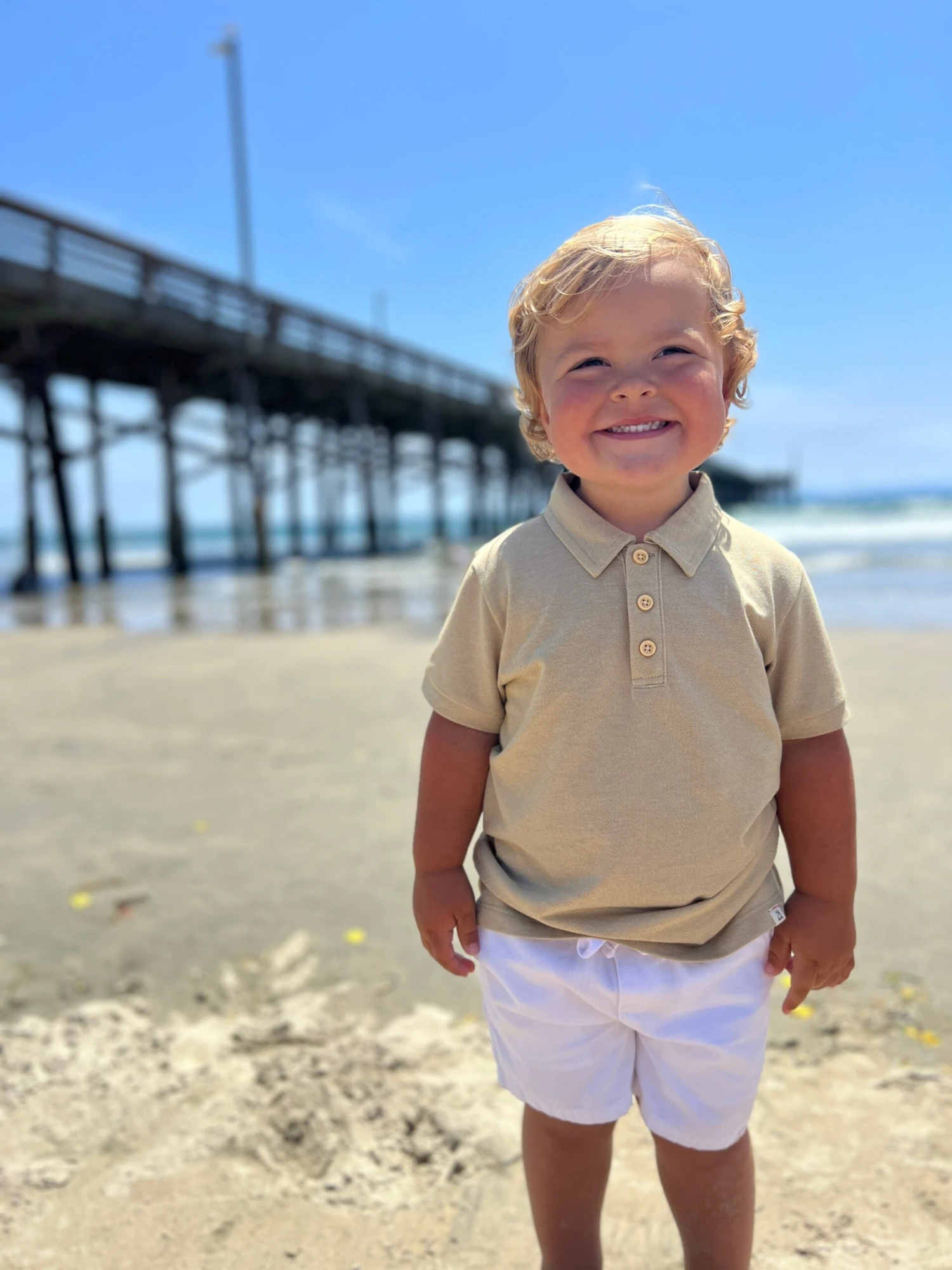 SHIPPING Beige Pique Polo 2 SHIPPING Beige Pique Polo - Image 2