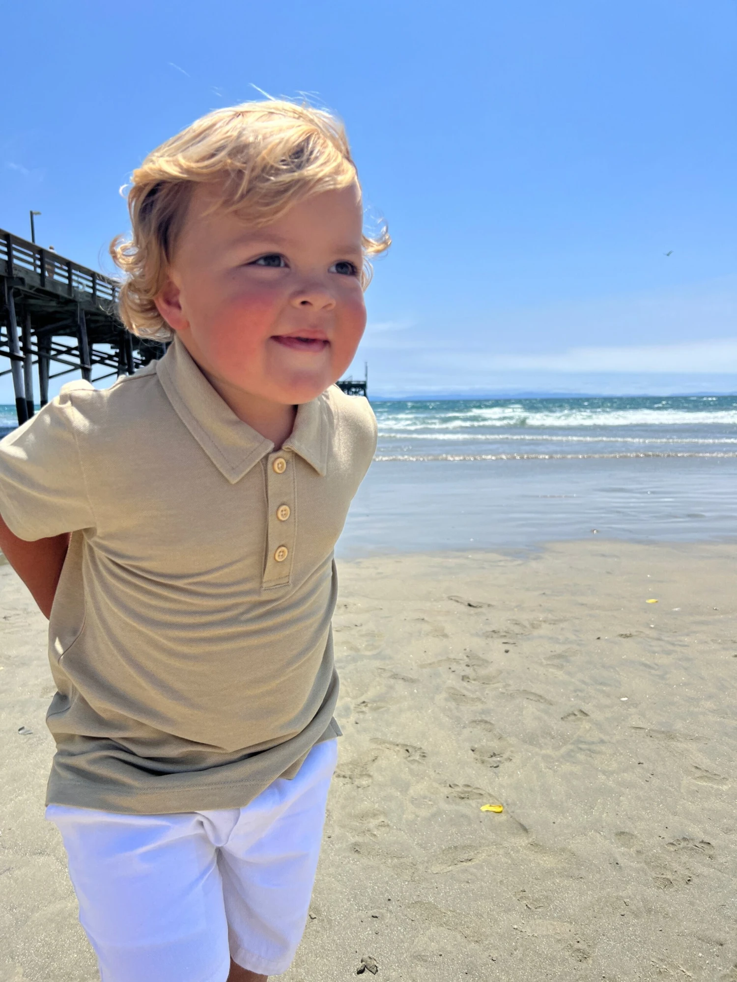 SHIPPING Beige Pique Polo 3 SHIPPING Beige Pique Polo - Image 3