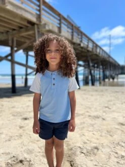 BEACON Blue Raglan Tees -Me & Henry HB1270B 2