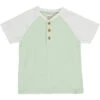 BEACON Mint/White Raglan Henley Tee