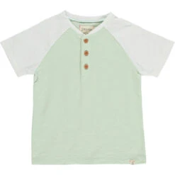 BEACON Mint/White Raglan Henley Tee