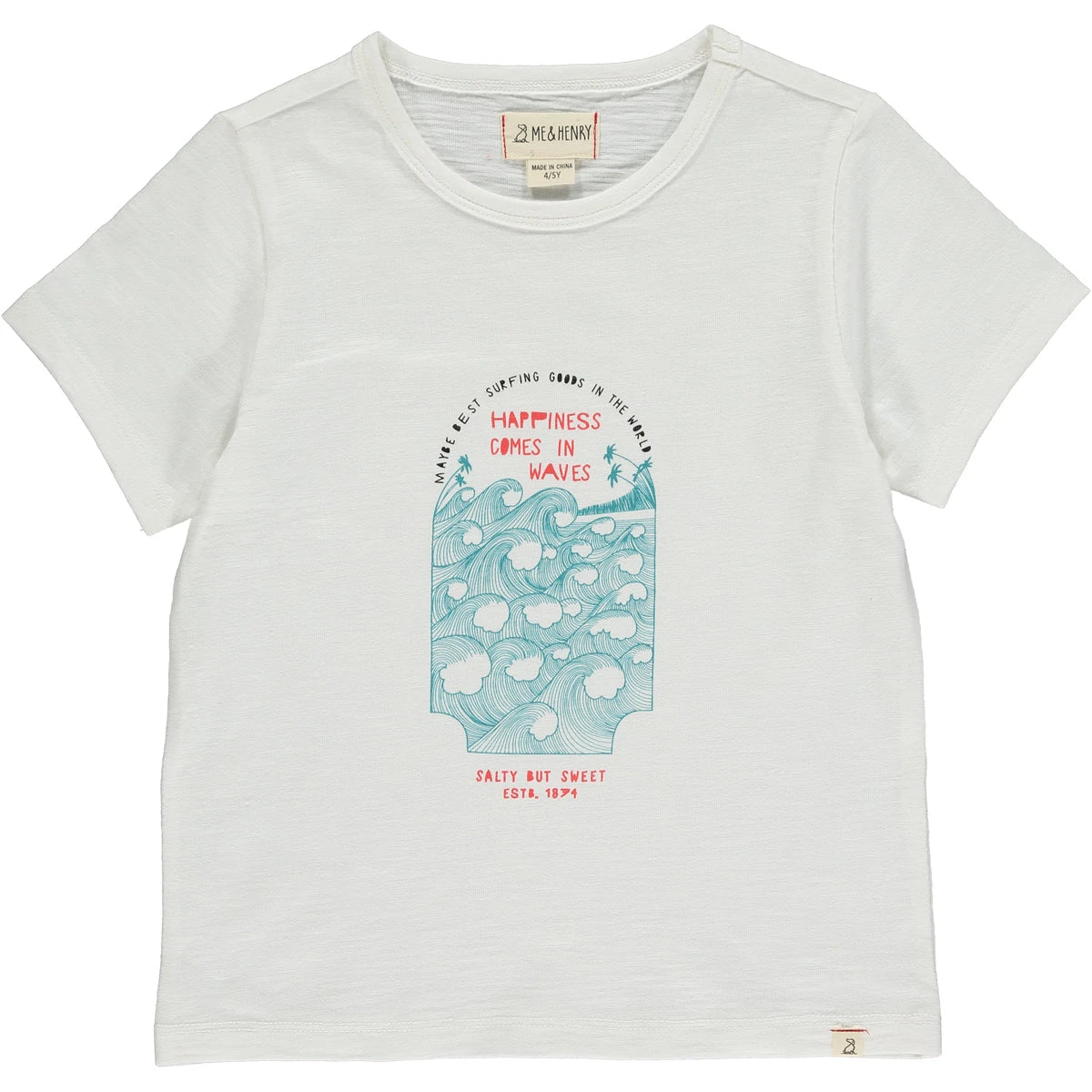 FALMOUTH Happiness Comes In Waves Tee 1 FALMOUTH Happiness Comes In Waves Tee