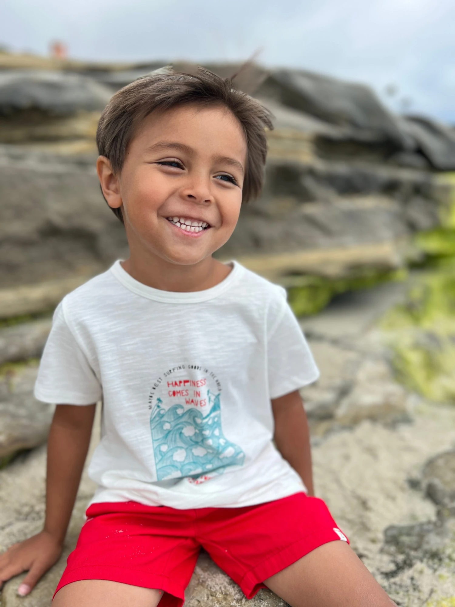 FALMOUTH Happiness Comes In Waves Tee 2 FALMOUTH Happiness Comes In Waves Tee - Image 2