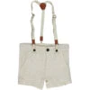 CAPTAIN Cream Shorts With Adjustable Suspenders
