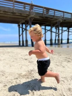 SPLASH Black/White Swim Shorts 6 SPLASH Black/White Swim Shorts -Me & Henry HB1286M 2