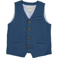 CLEMSON Blue Linen Vest