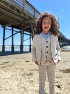 CLEMSON Cream Linen Vest -Me & Henry HB1290B 5HB1289B 5HB1291B 3