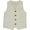 CLEMSON Cream Linen Vest