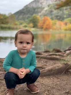 AYNOR Turquoise Rib Onesie -Me & Henry HB1301A 2HB342A 5