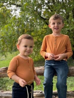 AYNOR Burnt Orange Rib Onesie -Me & Henry HB1301G HB1333B HB1374GHB342A 5