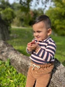 SEYMOUR Navy/Rust/Cream Polo Onesie -Me & Henry HB1302E HB1333A 2