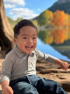 SEYMOUR Grey Pique Polo Onesie -Me & Henry HB1302Q 4HB342B 4