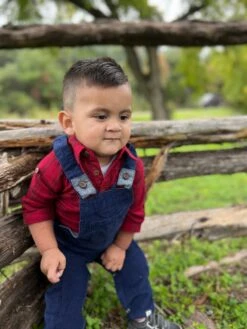 JASPER Red/Black Plaid Woven Onesie -Me & Henry HB1312N 3HB332A 3