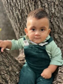 JASPER Green Seersucker Woven Onesie -Me & Henry HB1315MHB362A 1