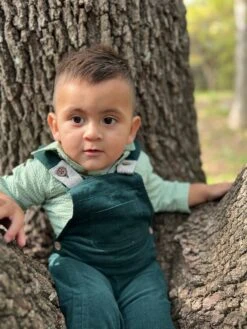 JASPER Green Seersucker Woven Onesie -Me & Henry HB1315MHB362A