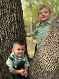 JASPER Green Seersucker Woven Onesie -Me & Henry HB1315MHB362AHB1395M 2