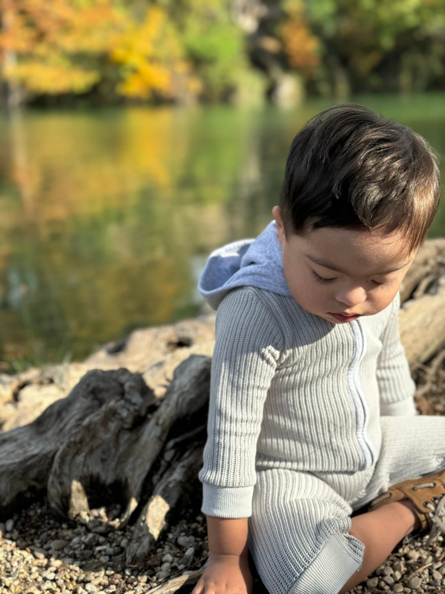 BLAINE Grey Cosy Hooded Knit Romper 5 BLAINE Grey Cosy Hooded Knit Romper - Image 5