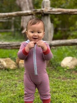 BLAINE Blue/Rust Cosy Hooded Romper 7 BLAINE Blue/Rust Cosy Hooded Romper -Me & Henry HB1323J