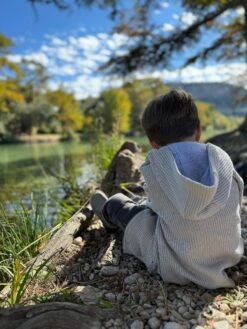 BELLAMY Grey Knitted Hooded Tops -Me & Henry HB1341F GREY 3