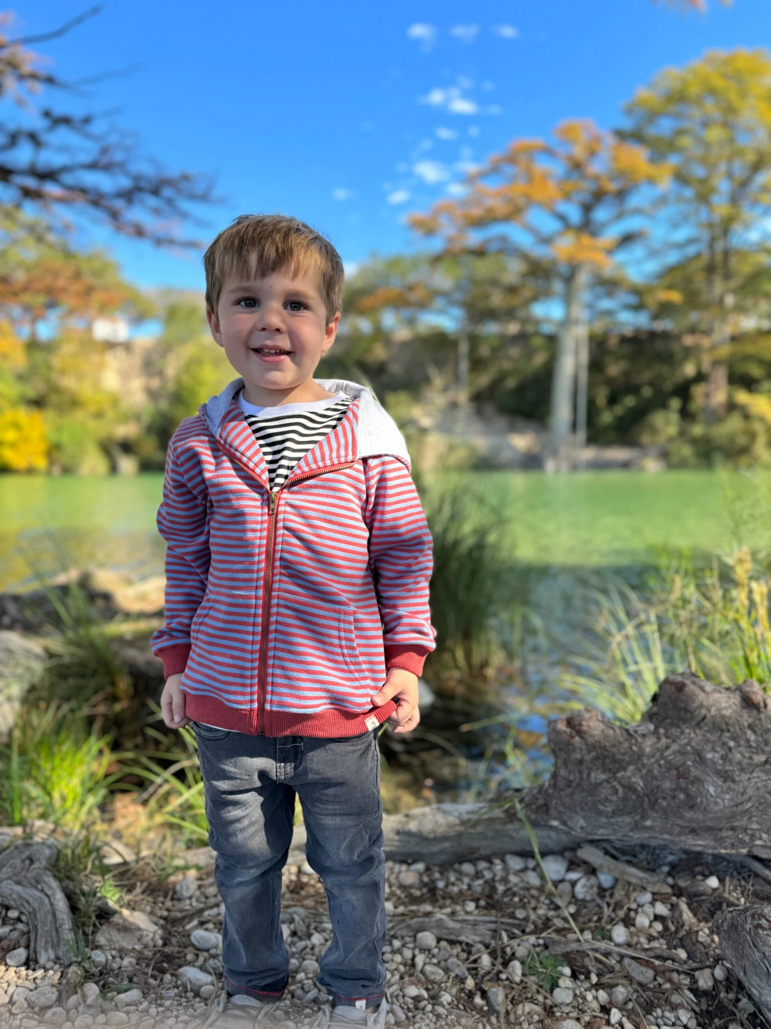 PARSONS Blue/Rust Cosy Zipped Top 3 PARSONS Blue/Rust Cosy Zipped Top - Image 3