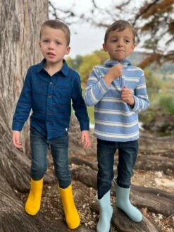 ATWOOD Royal/Black Micro Plaid Woven Shirt -Me & Henry HB1345A HB1393J HBS0010CX S0010BX 5