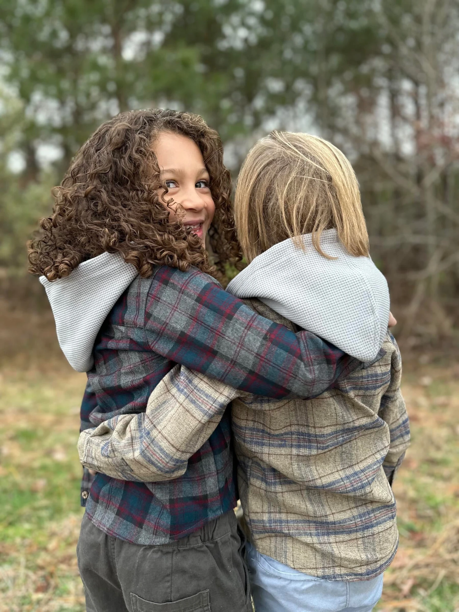 ERIN Beige Plaid Hooded Shirt 4 ERIN Beige Plaid Hooded Shirt - Image 4