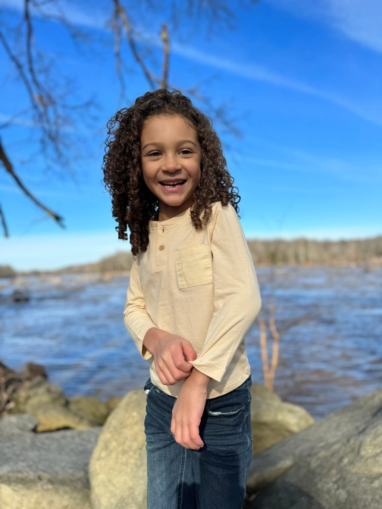 HARVARD Cream Henley 2 HARVARD Cream Henley - Image 2