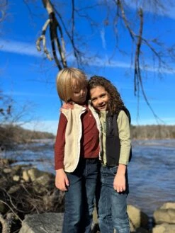 GILT Beige Sherpa Vest -Me & Henry HB1370C 1HB1334A 1HB1374B 1HB1343B 1