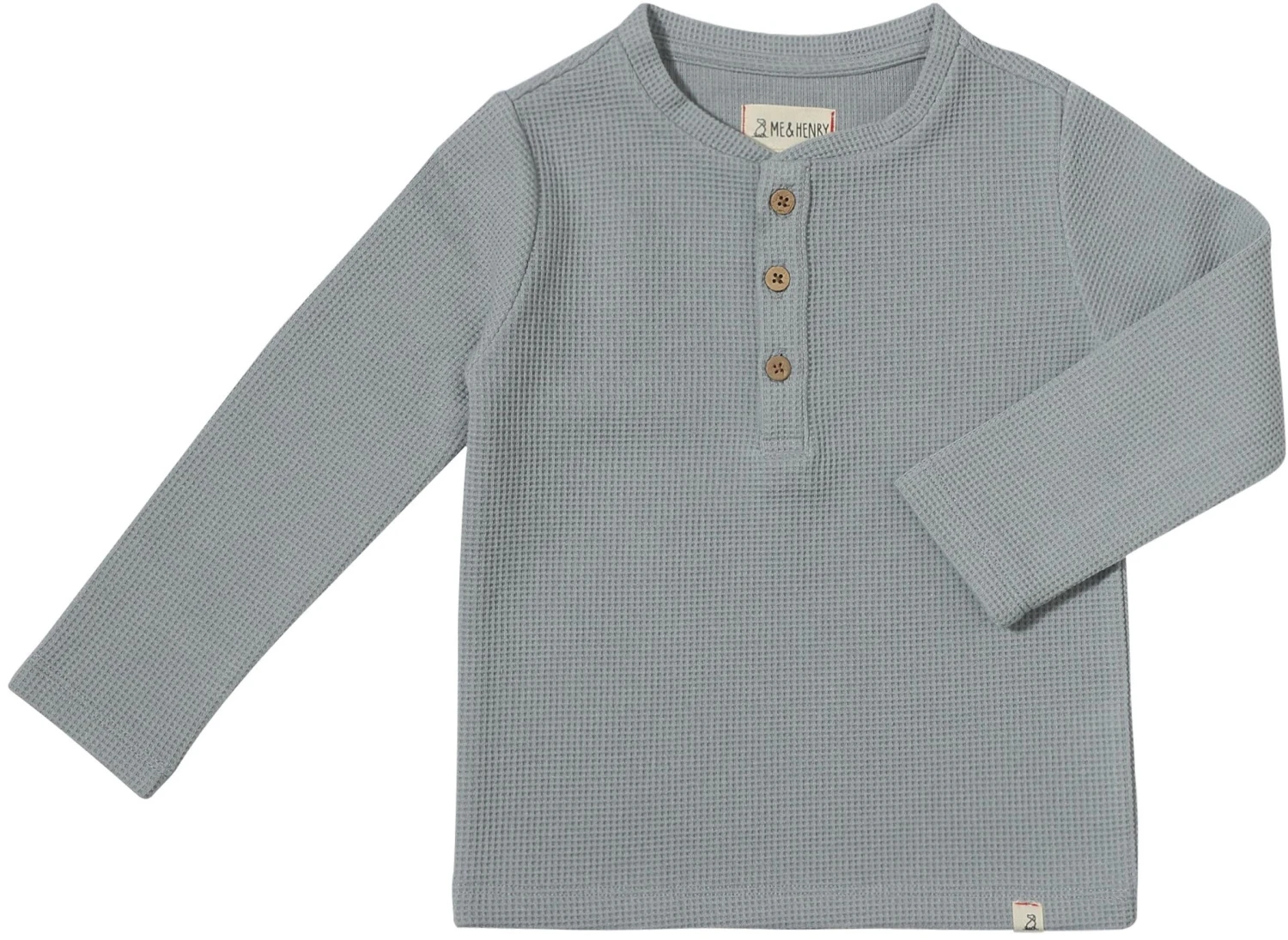 HARVARD Grey Waffle Henley 1 HARVARD Grey Waffle Henley