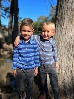 MIDWAY Royal/Blue Stripe Polo -Me & Henry HB1373A ROYALBLUE 4