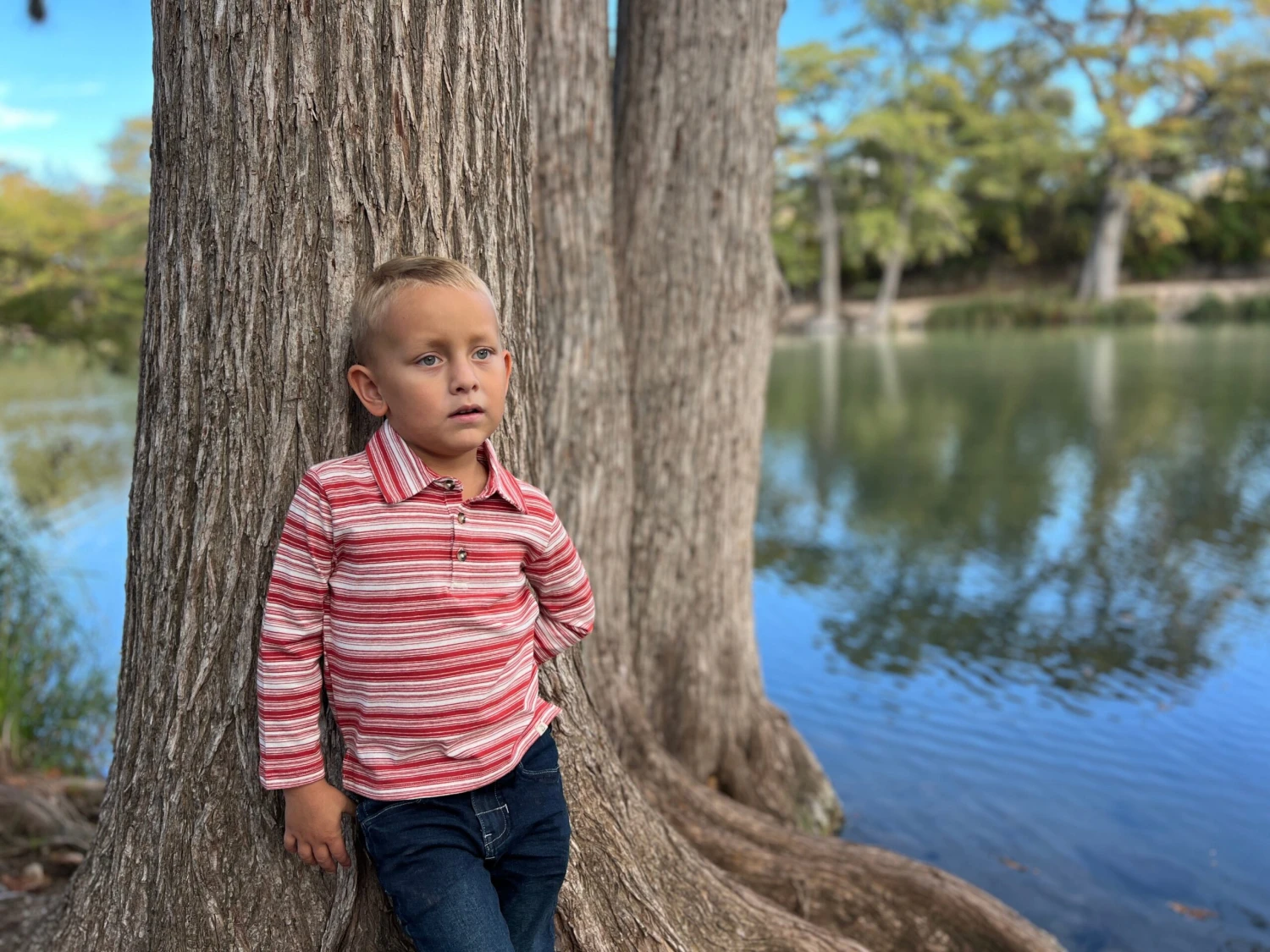 MIDWAY Rust/White Stripe Polo 3 MIDWAY Rust/White Stripe Polo - Image 3