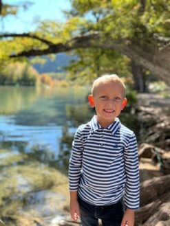 SPENCER Blue/White Polo -Me & Henry HB1375G 1