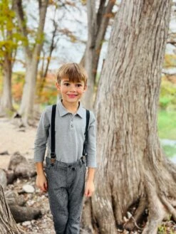 SPENCER Grey Pique Polo -Me & Henry HB1375Q 7HB1170B 6