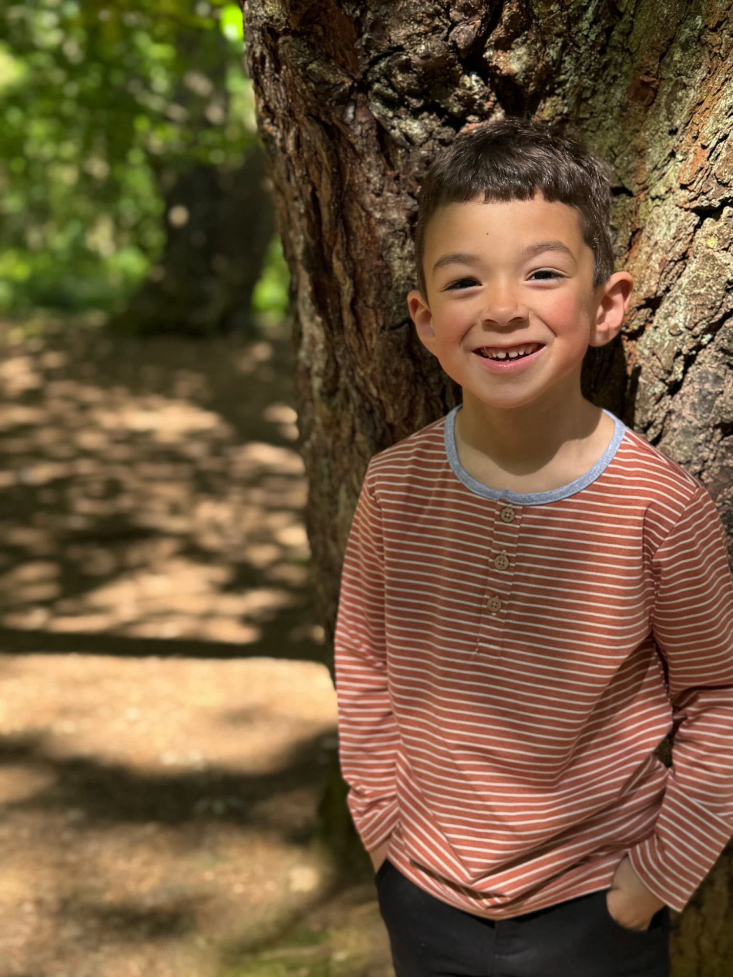 MASCOT Rust/White Stripe Henley 2 MASCOT Rust/White Stripe Henley - Image 2