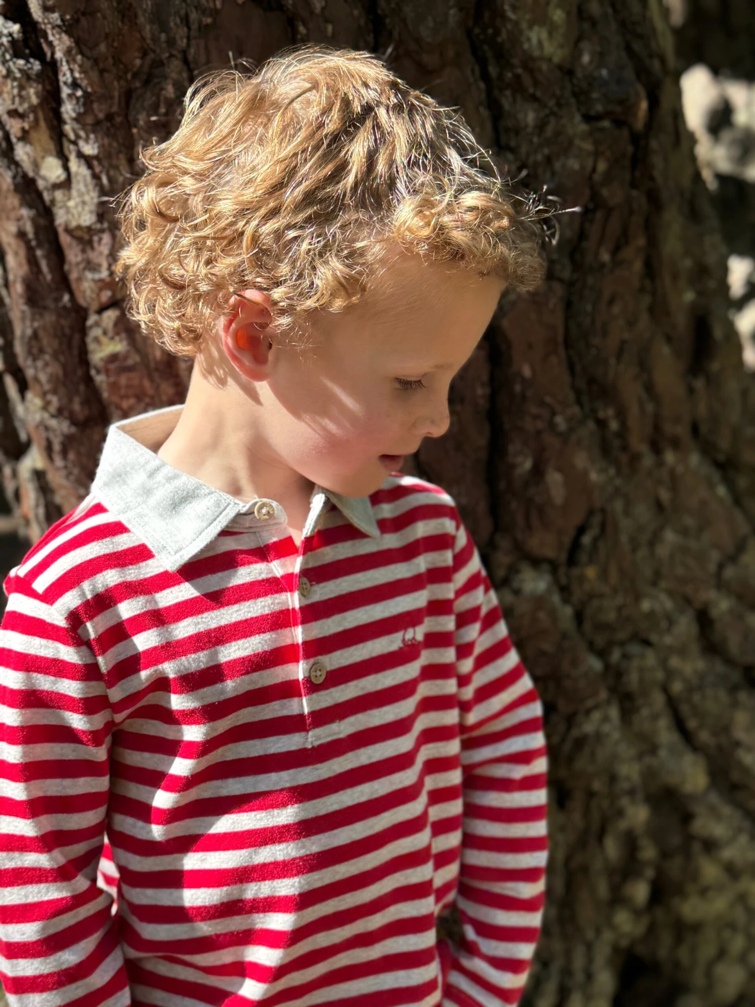 MIDWAY Red/Grey Stripe Polo 2 MIDWAY Red/Grey Stripe Polo - Image 2
