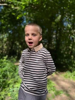 WAVERLY Black/Cream Stripe Polo -Me & Henry HB1378J 4