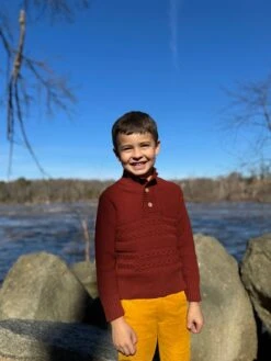 CABLE Rust Sweater -Me & Henry HB1379C 6HB1339D 6