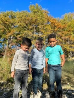 ADAMS Blue/White Stripe Henley -Me & Henry HB1380ff 1HB1380cc 1HB1376b 1