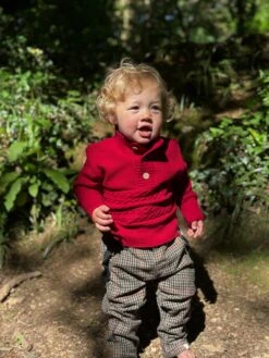 CABLE Red Sweater -Me & Henry HB1386C HB1359B 2