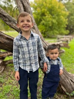 ATWOOD Navy Square Woven Shirt -Me & Henry HB1390B 3HB342A 3HB1310B 3HB332A 3