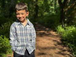 Mens Atwood Woven Shirt Lined Navy Square -Me & Henry HB1390B 2