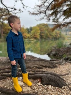 ATWOOD Royal/Black Micro Plaid Woven Shirt -Me & Henry HB1393J HB342A HBS0010CX 6