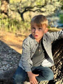 ATWOOD Cream/Black Stripe Woven Shirt 15 ATWOOD Cream/Black Stripe Woven Shirt -Me & Henry HB1394K 8