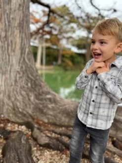 ATWOOD Grey Square Woven Shirt -Me & Henry HB1394M HB342A 2