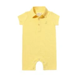 DRIFT Lemon Pique Polo Romper