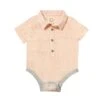 HELFORD Tangerine Stripe Seersucker Woven Onesie