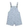 GALLEON Anchor Print Seersucker Woven Buckled Overalls